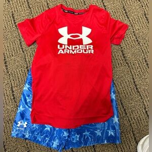 Under Armour Kids Red Short Sleeve Tee